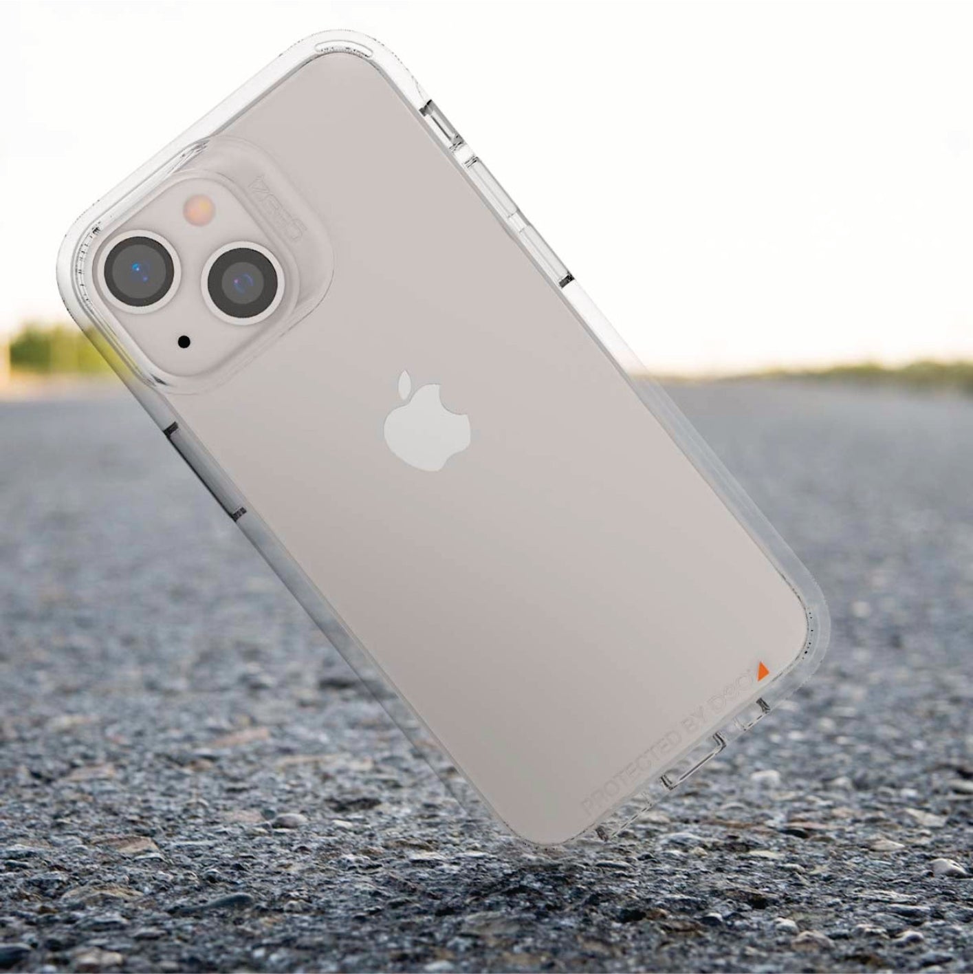 COMBO 2 EN 1 PARA IPHONE / FORRO ANTISHOCK TRANSP. GEAR4 + VIDRIO TEMPLADO
