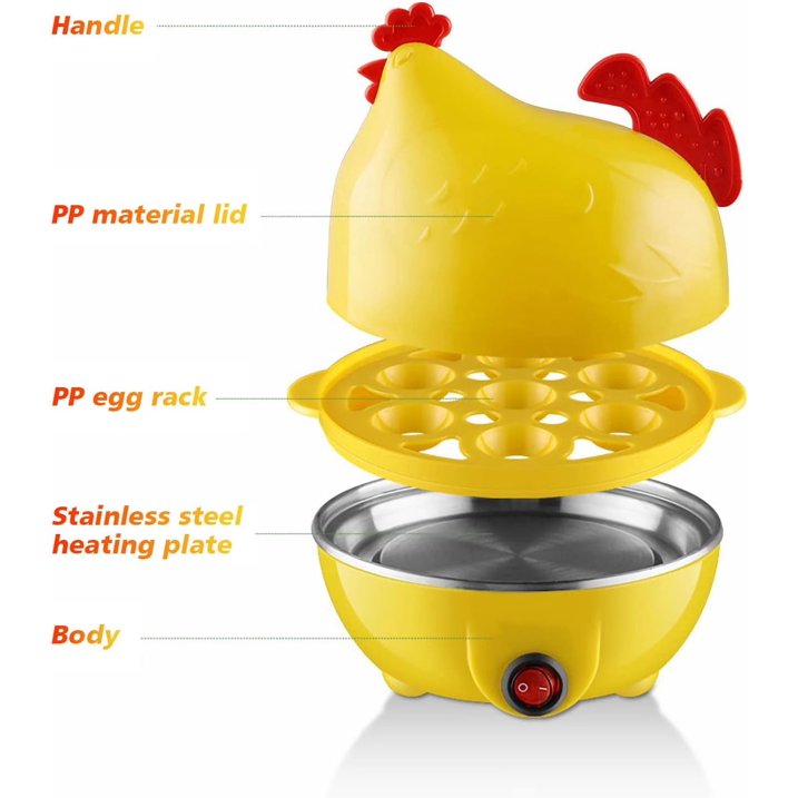 HERVIDOR ELÉCTRICO DE 7 HUEVOS MODELO GALLINA