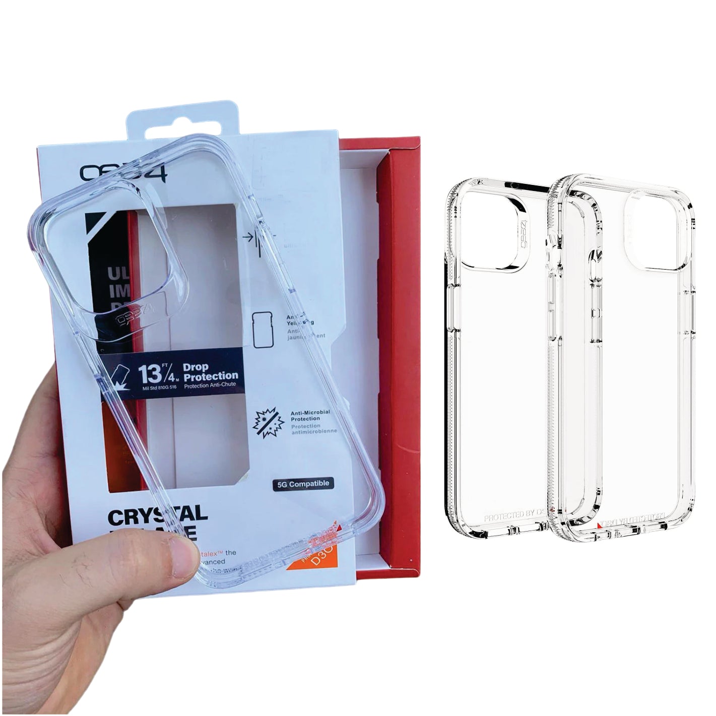 FORRO ESTUCHE PROTECTOR ANTISHOCK TRANSPARENTE GEAR4 PARA TODOS LOS IPHONE
