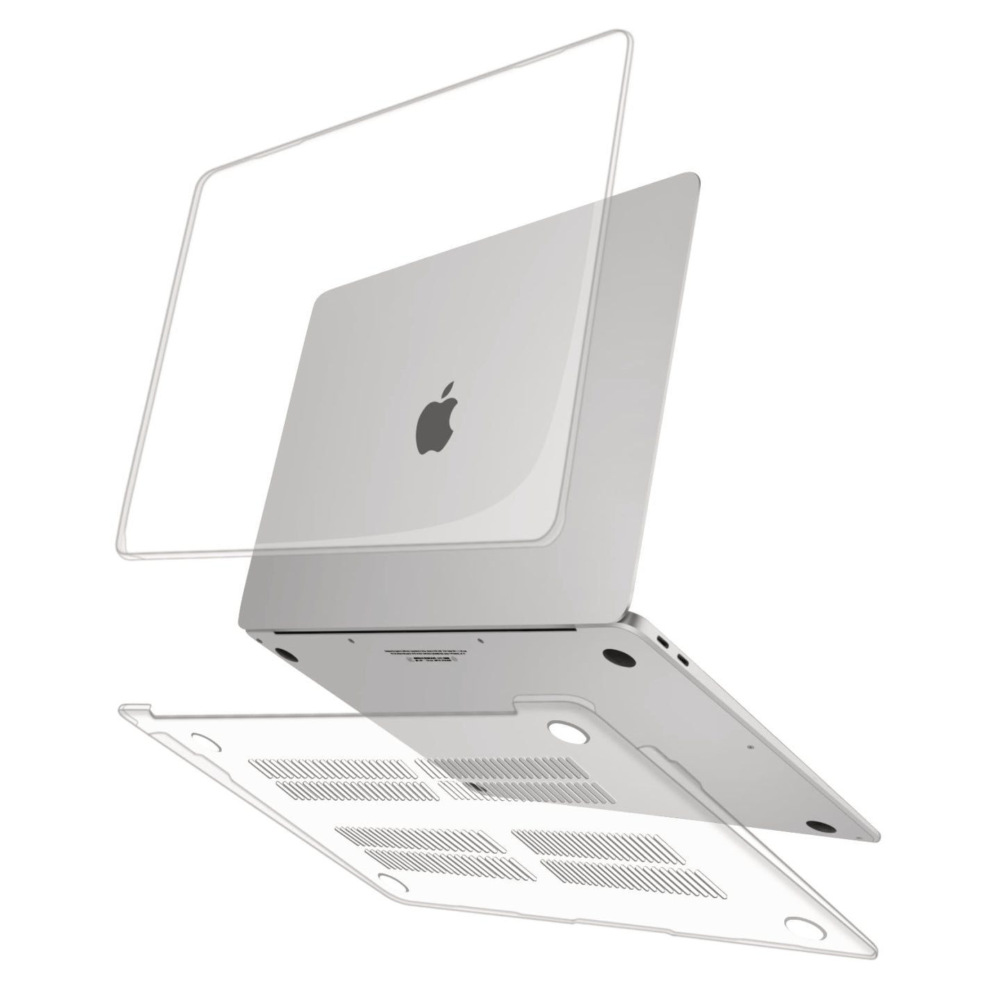 CARCASA TRANSPARENTE PARA MACBOOK / TAPA TRASERA + TAPA DELANTERA