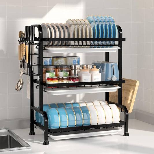 ESCURRIDOR DE PLATOS 3 NIVELES PARA COCINA