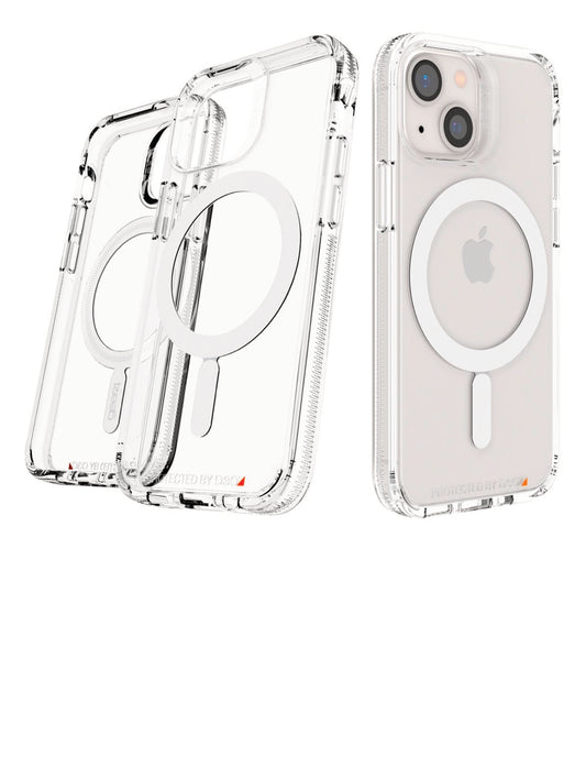 FORRO ESTUCHE PROTECTOR TRANSPARENTE GEAR4 CON MAGSAFE PARA TODOS LOS IPHONE